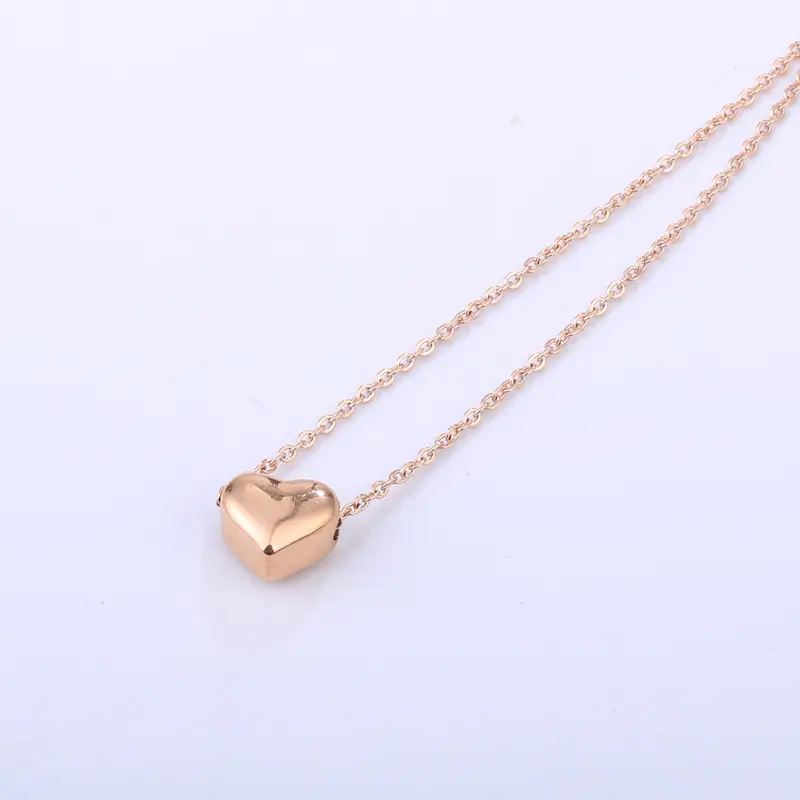 Women Heart Necklace Gold Rose Gold Silver Collarbone Chain - Image 5