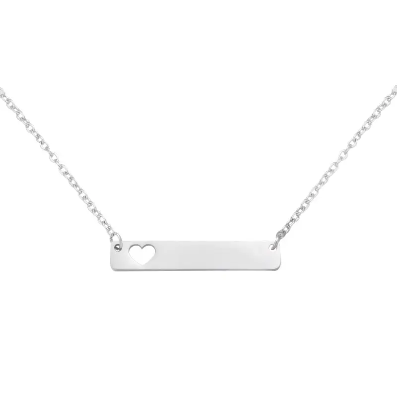 Stainless Steel Heart Pendant Necklace 18Inch Multi Color - Image 5