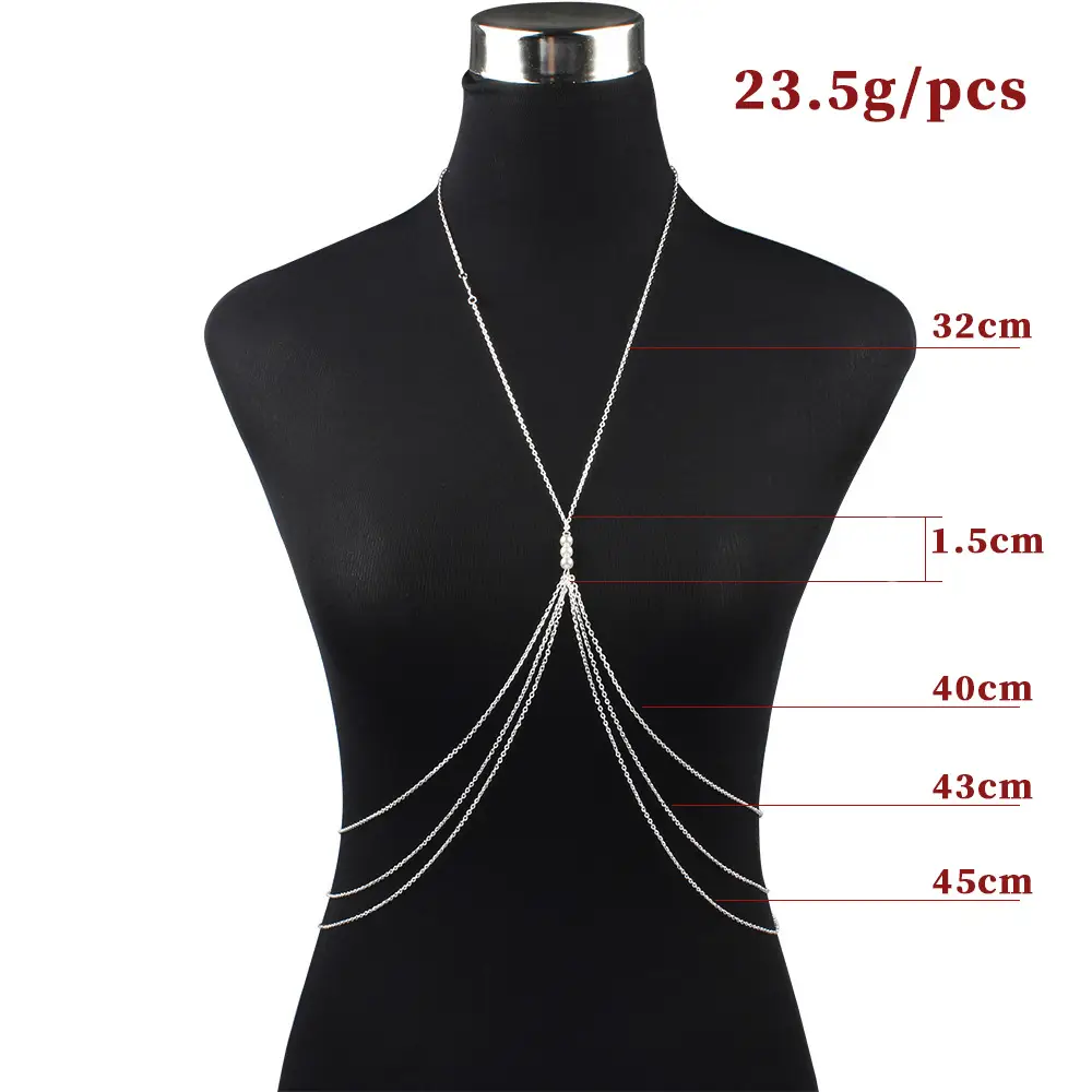 Women Multi-Layer Body Chain Gold Electroplated Jewelry - Image 5