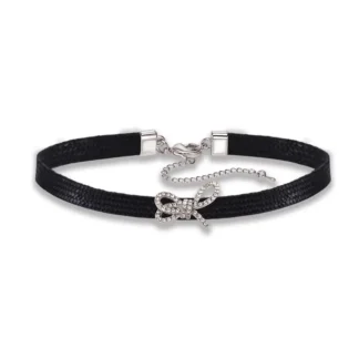 Black Bow Choker Necklace for Women