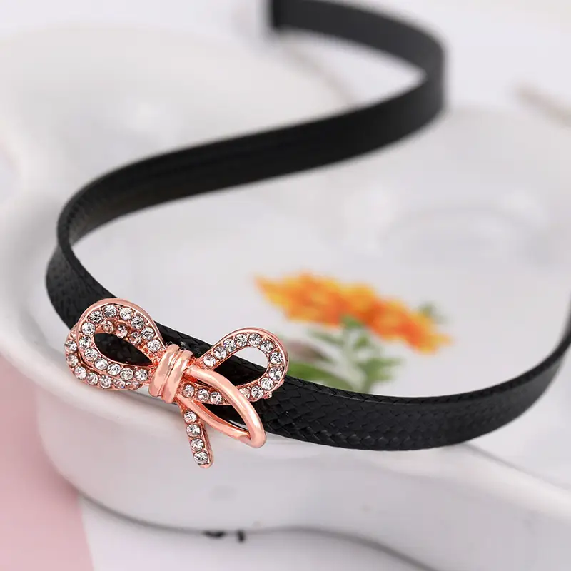 Black Bow Choker Necklace for Women - Image 4