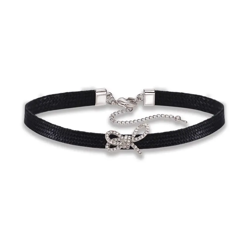 Black Bow Choker Necklace for Women - Image 6