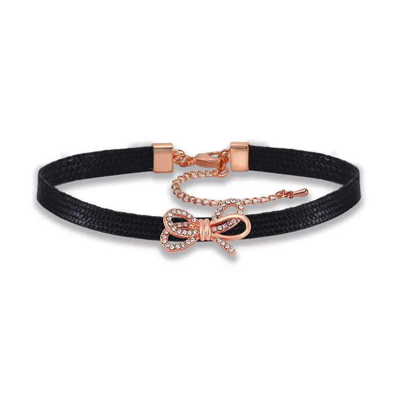 Black Bow Choker Necklace for Women - Image 7