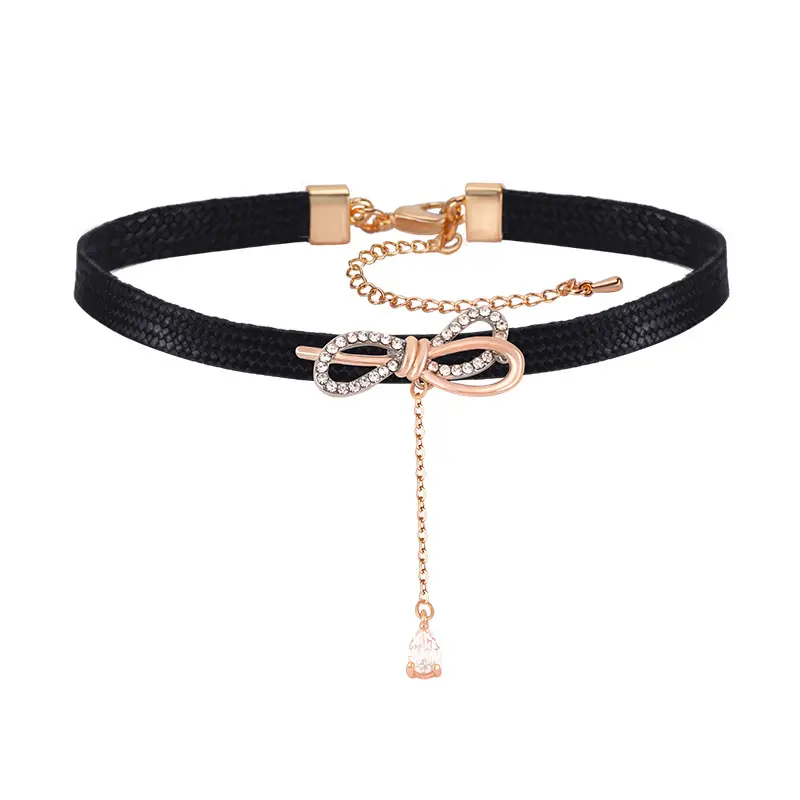 Black Bow Choker Necklace for Women - Image 8