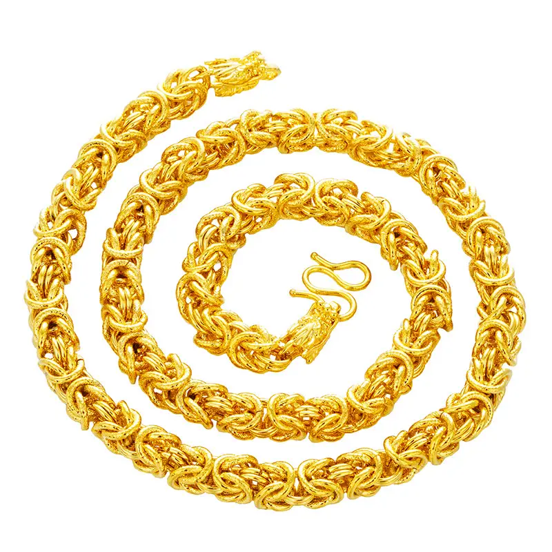 Men Dragon Head Gold Plated Necklace - Image 5