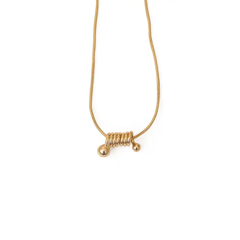 Gold Thread Pendant Necklace for Women - Image 5