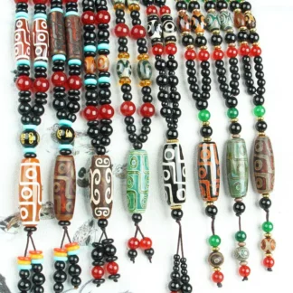 Traditional Nine Eyes Agate Bead Necklace for Women