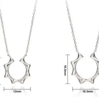Sun Pendant Necklace Silver Rose Gold 12mm 16.5mm