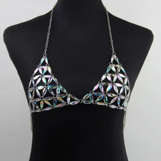Backless Rhinestone Chain Vest for Women