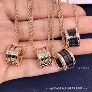 Rose Gold Ceramic Necklace for Women Trendy Luxury Daily Wear