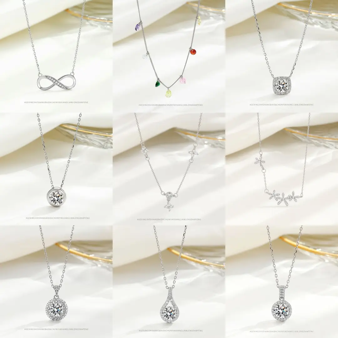 S925 Sterling Silver Versatile Sterling Silver Necklace Elegant Niche Jewelry Simple High-end Sense Personality Clavicle Chain Women's Accessories - Image 2