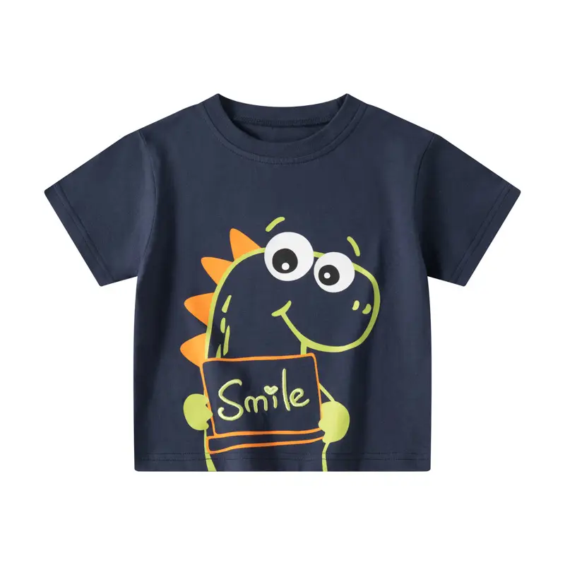 Boys Summer Short Sleeve T-Shirt Emerald Green 90cm - Image 4