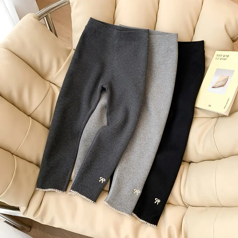 Korean Inspired Velvet Lined Leggings for Kids - Image 4