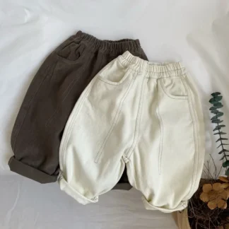 Women's Color Block Cargo Pants Cotton Elastic Waist