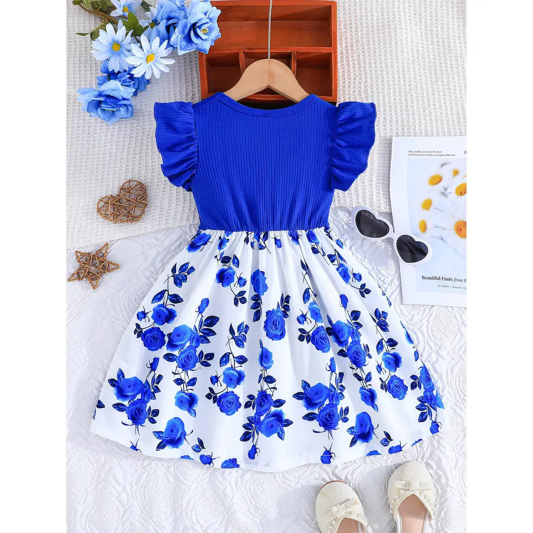 Girls Ruffled Floral Dress Summer Wear Pakistan - Image 3