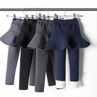 Fleece Lined Flared Leggings Navy Black Gray Winter Warmth