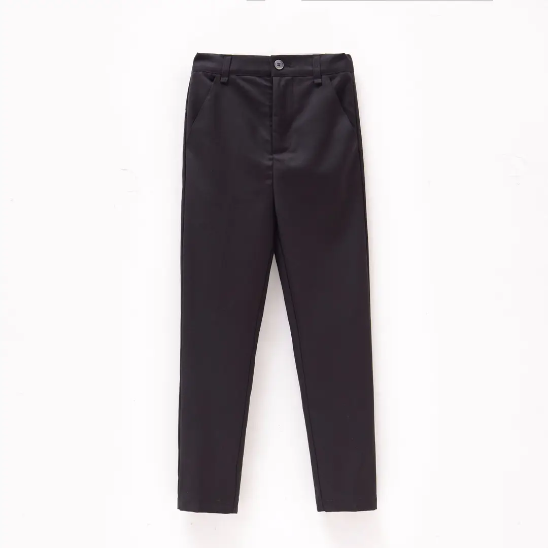 Children's Slim Fit Trousers Black White Grey Navy Blue - Image 5