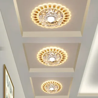 Modern Crystal Hallway Lamps with Warm LED Light