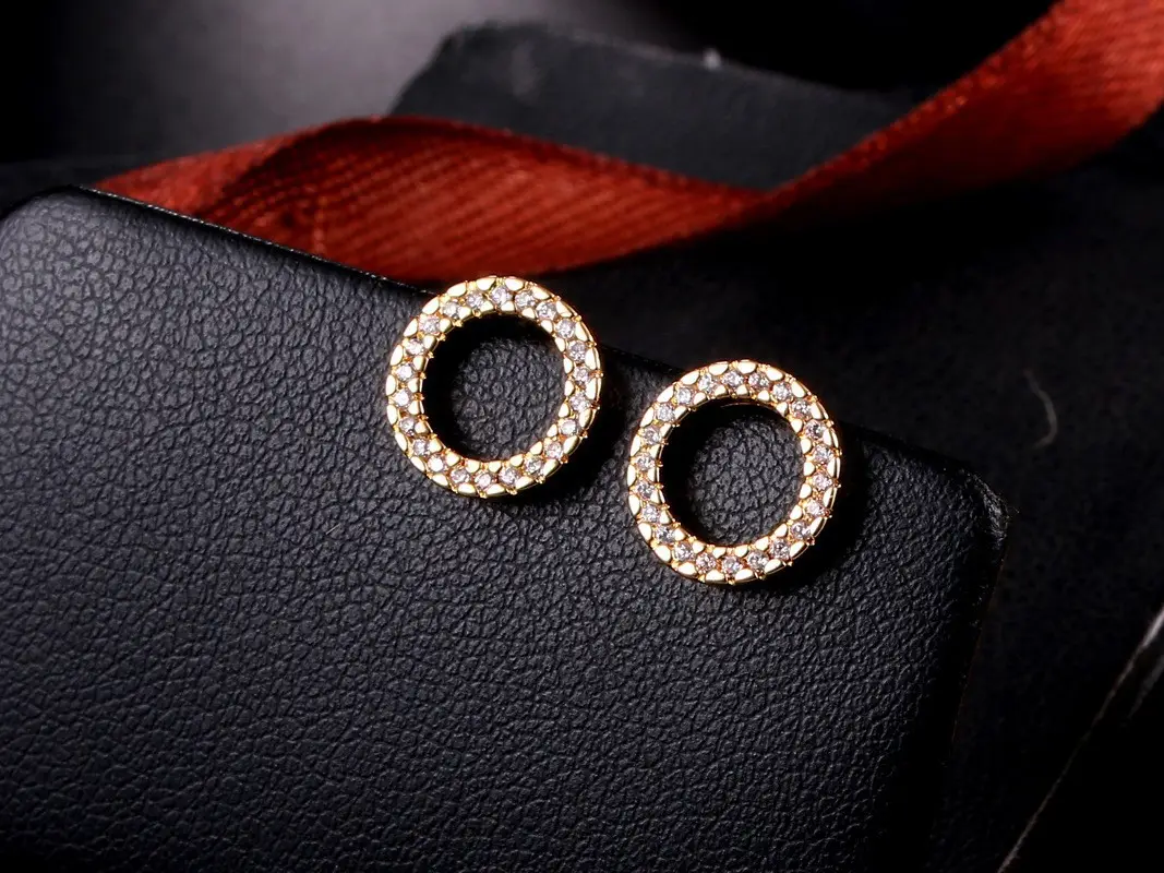 Gold Plated Crystal Ring Set for Women Wedding Party Wear - Image 6