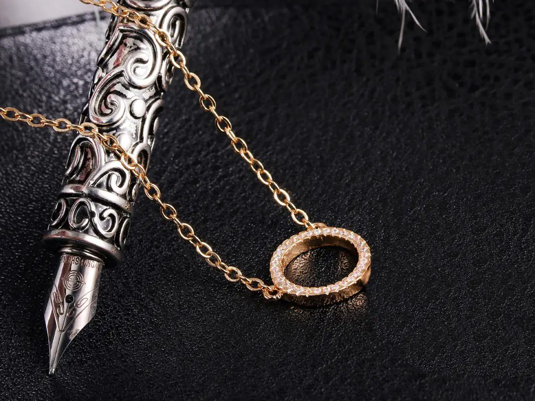 Gold Plated Crystal Ring Set for Women Wedding Party Wear - Image 7