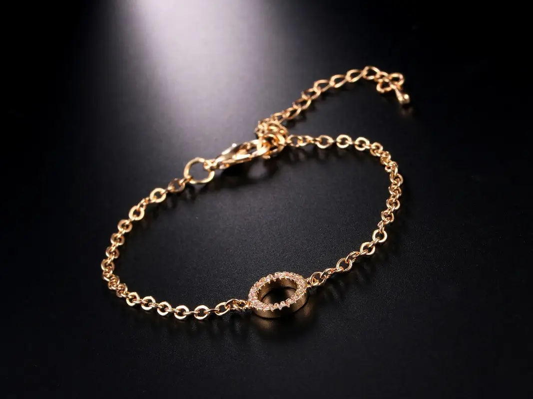 Gold Plated Crystal Ring Set for Women Wedding Party Wear - Image 8