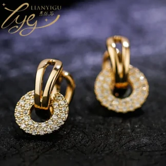 Gold Tones Joker-Inspired Zircon Earrings for Women