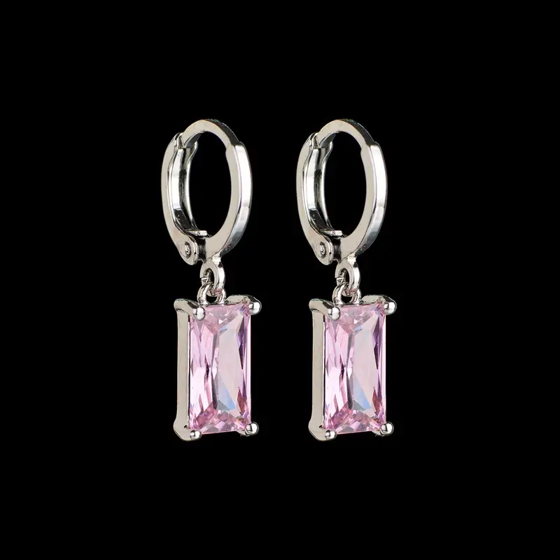 Green Square Earrings for Women & Men - Image 2