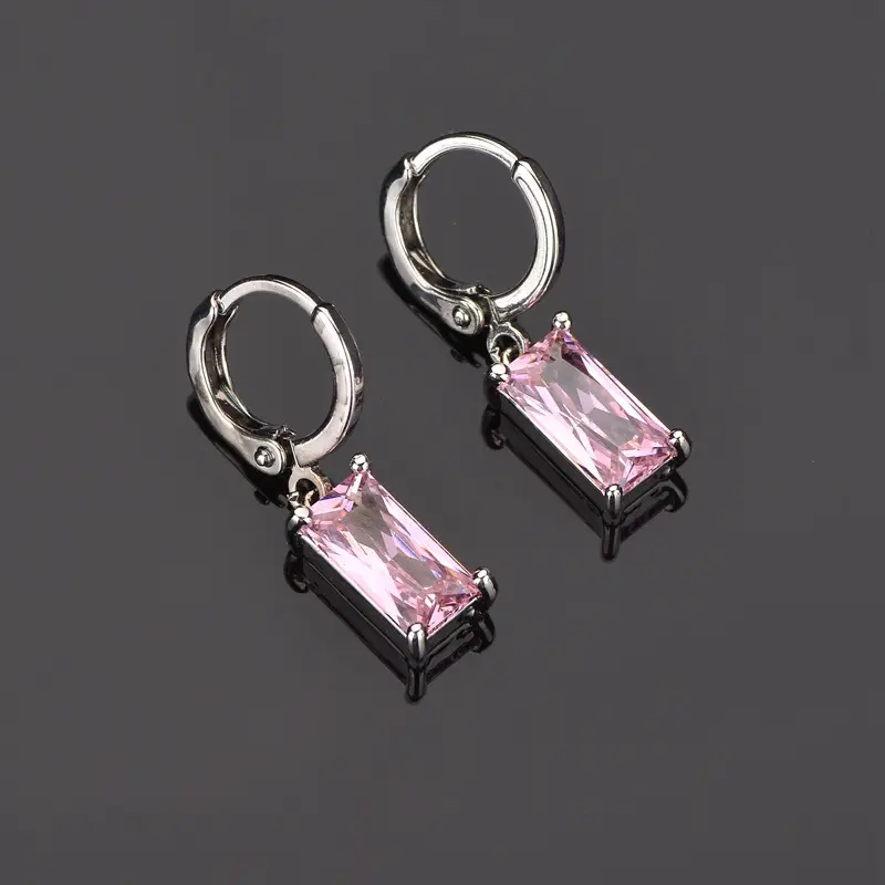 Green Square Earrings for Women & Men - Image 3