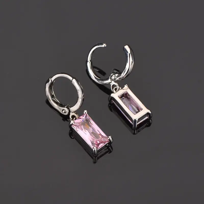 Green Square Earrings for Women & Men - Image 4