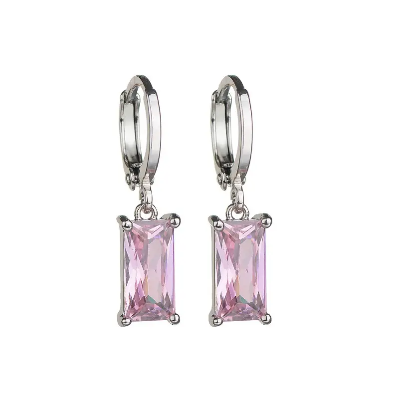 Green Square Earrings for Women & Men - Image 5