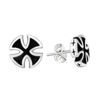 Black Cross Earrings Titanium Steel Pakistani Women