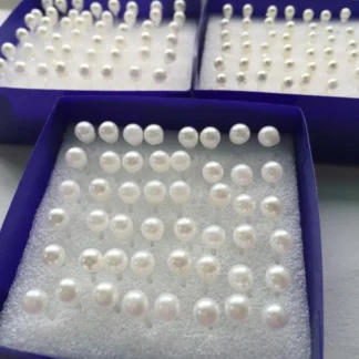 Pearl Earrings for Women White Studs Lightweight Daily Wear
