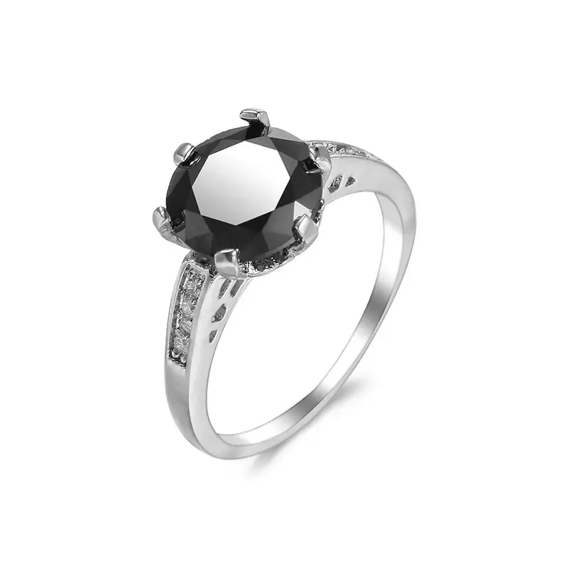 Black Zircon Vintage Ring for Women - Image 5