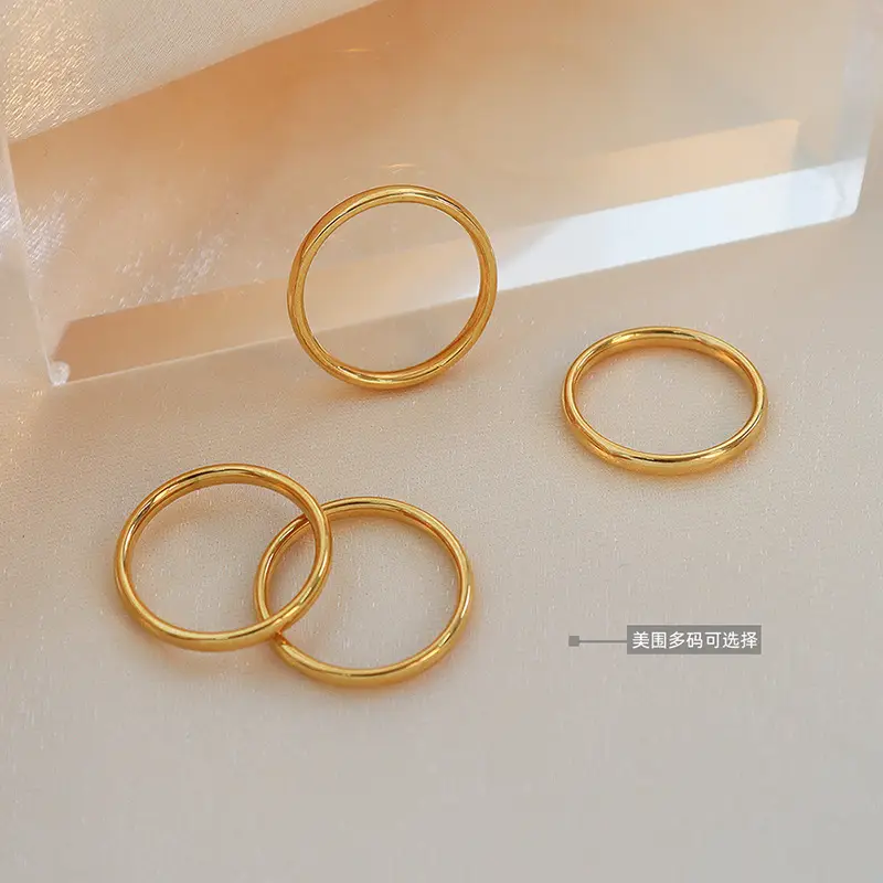 Korean Style Rose Gold Titanium Steel Tail Ring - Image 2