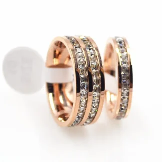 Silver Double Row Diamond Crystal Ring for Daily Wear