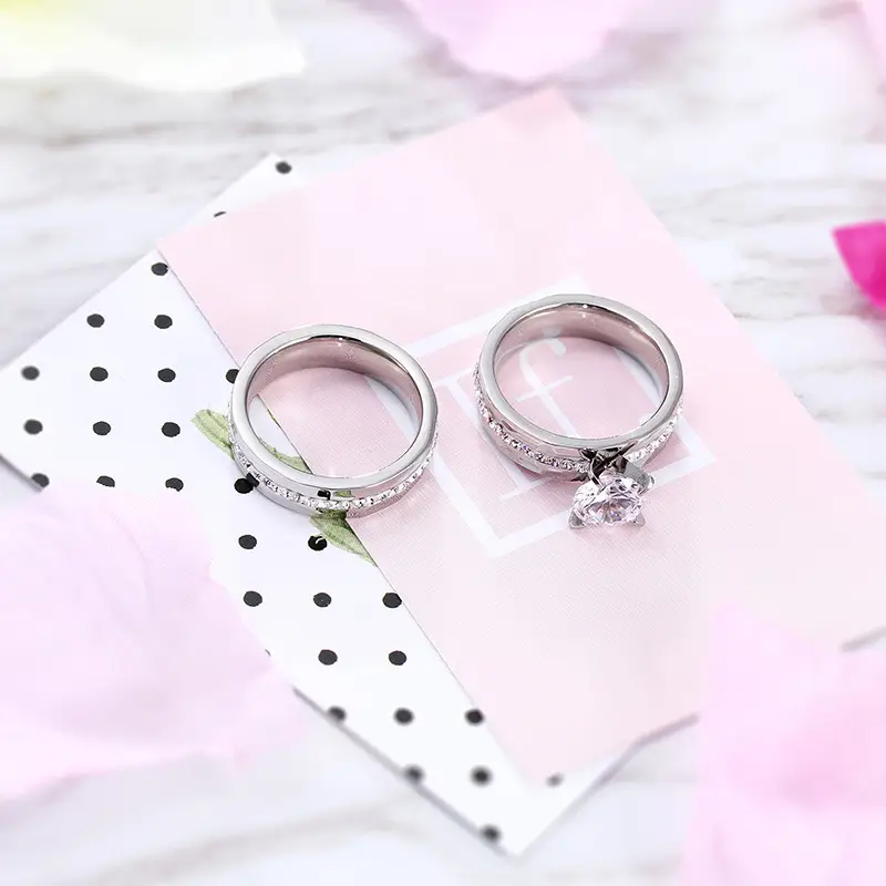 Titanium Steel Couple Rings Valentine Gift - Image 3