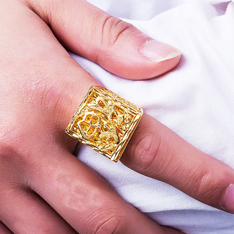 Gold Plated Double Layer Wedding Ring for Women - Image 3