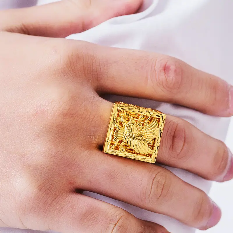 Gold Plated Double Layer Wedding Ring for Women - Image 4