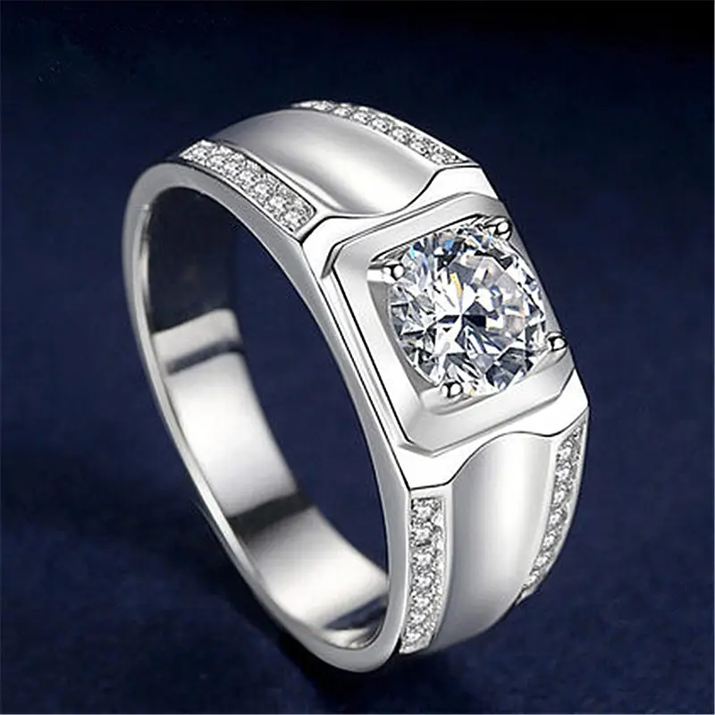 Women's Adjustable Diamond Wedding Ring White Gold Zircon - Image 3