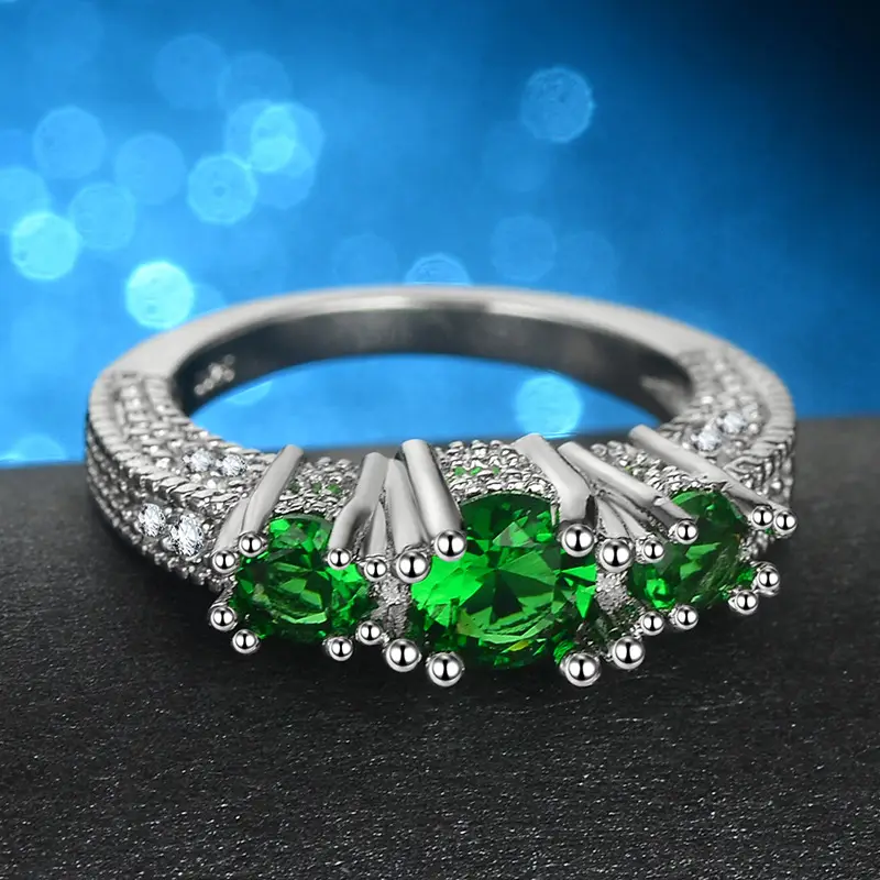 White Snowflake Zircon Ring for Women - Image 5