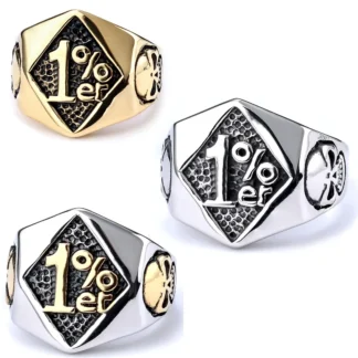 Men's Retro Stainless Steel Skull Motorcycle Ring