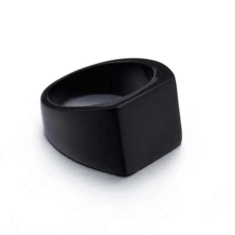 Engravable Titanium Steel Ring Women Geometric Daily Wear - Image 5