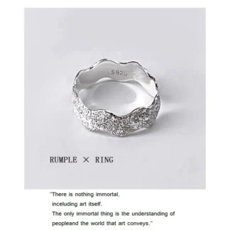 Sterling Silver Wave Tail Ring Women Daily Wear