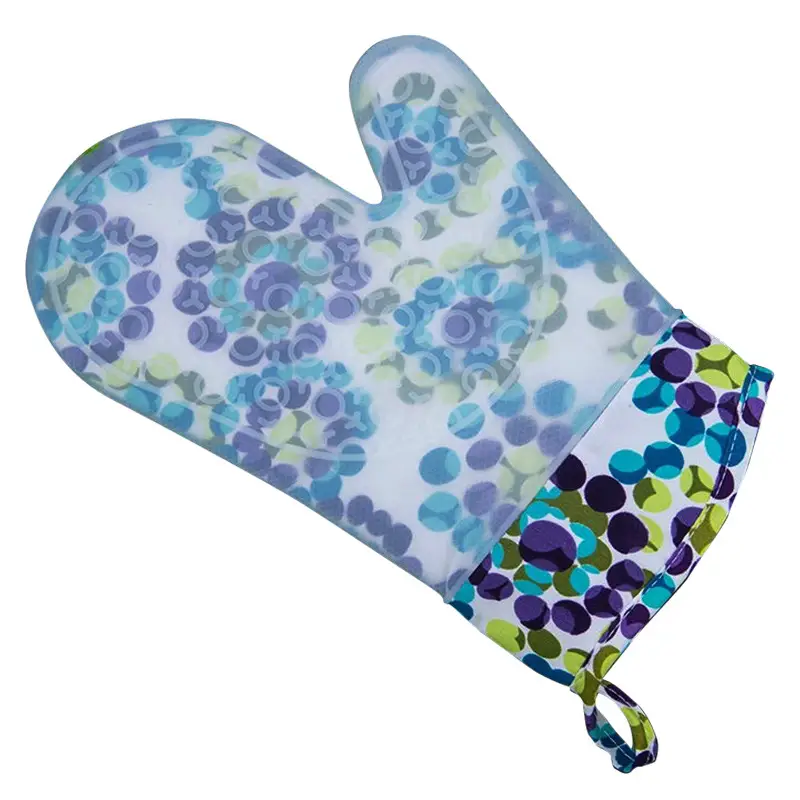 Oven Gloves Floral Design Heat Resistant Silicone - Image 3