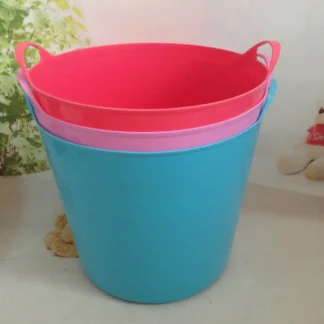 Kids Bath Bucket Set Blue Pink Thickened Plastic