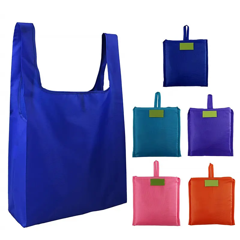 Black Waterproof Oxford Shopping Bag Set of 6 - Image 2