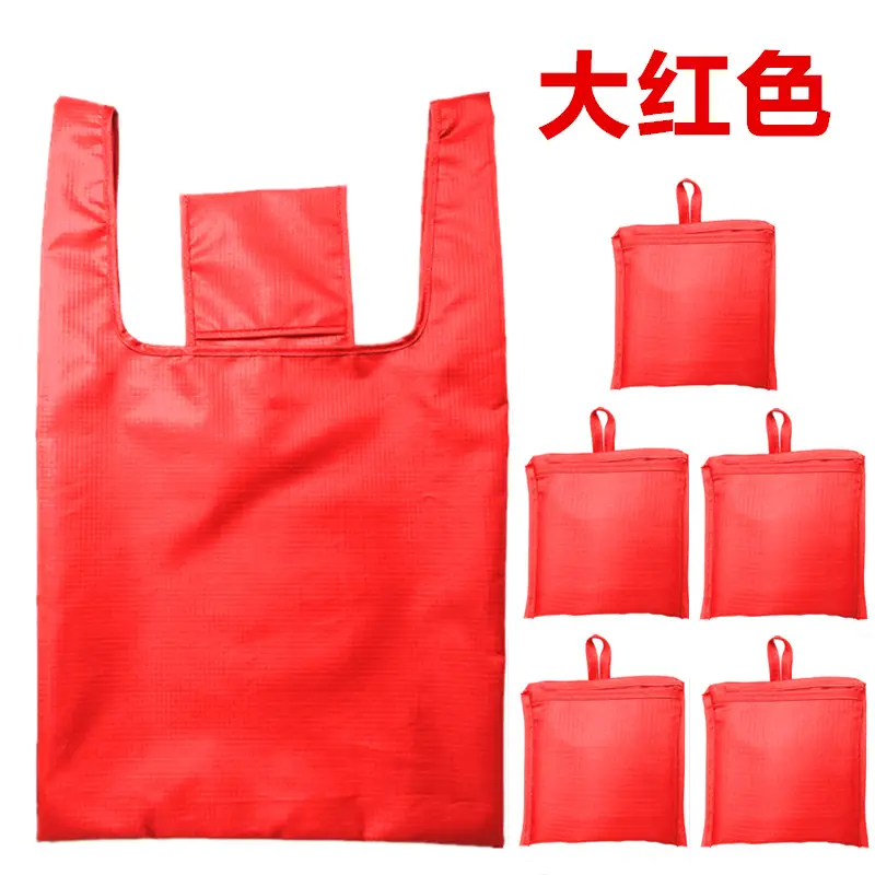 Black Waterproof Oxford Shopping Bag Set of 6 - Image 6