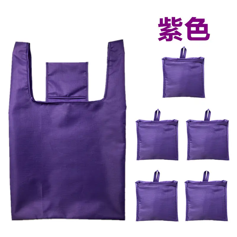 Black Waterproof Oxford Shopping Bag Set of 6 - Image 7