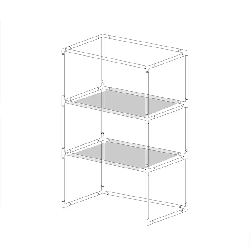 Bed Storage Rack Pink Blue Floral Pattern - Image 5