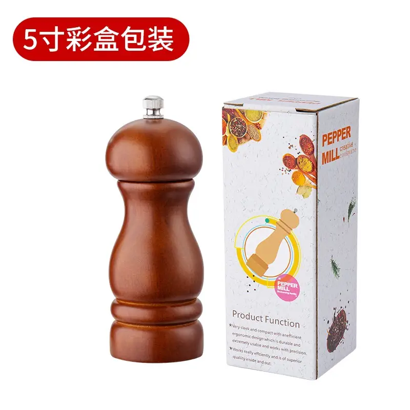 Black Walnut Pepper & Salt Grinder Set for Pakistani Kitchen - Image 8